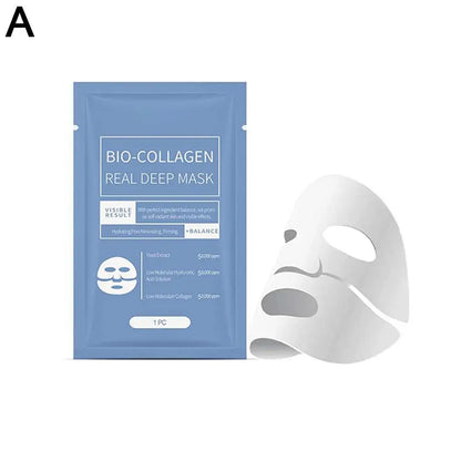 Bio Collagen Real Deep Mask Shrink Pores Deep Hydrating Overnight Face Mask Moisturizing Refreshing Brightening Face Skin Care